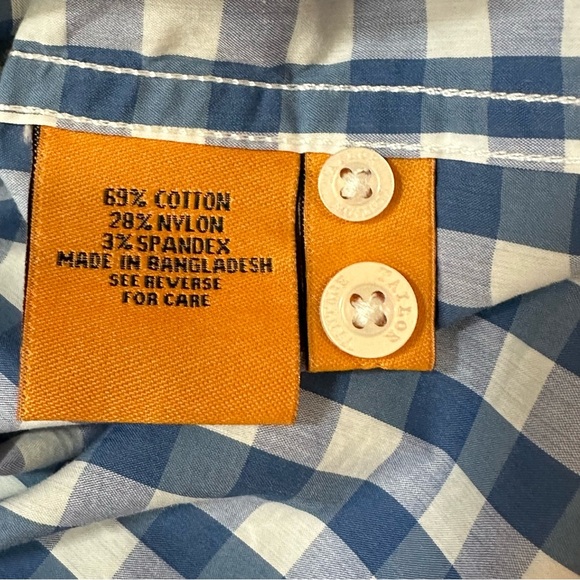 Tailor Vintage Gingham Short Sleeve Button Down Fast Dry Shirt Sz S NWT - Picture 9 of 15